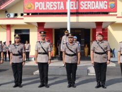 Kapolresta Deli Serdang Pimpin Sertijab Kasat Reskrim dan Dua Kapolsek Jajaran