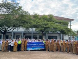 Polres Tebing Tinggi Sosialisasikan Tertib Berlalu Lintas Melalui Police Goes To School