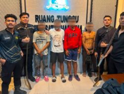 Patroli KRYD Polres Pelabuhan Belawan Amankan Empat Terduga Pelaku Tawuran dan Empat Senjata Tajam