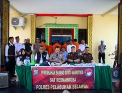 Polres Pelabuhan Belawan Musnahkan Barang Bukti Narkoba