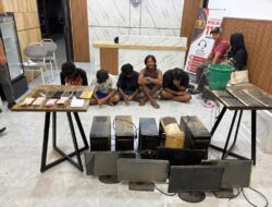 Jatanras Polres Asahan Ungkap Praktik Judi Online di Bagan Asahan, 8 Orang Diamankan
