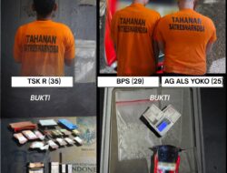 Gerak Cepat Satresnarkoba Polres Binjai, 3 Pelaku Narkoba Diciduk, Sabu dan Ekstasi Diamankan