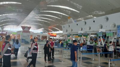 Kapolresta Deli Serdang terus pantau situasi Bandara Kualanamu Pasca Pembatalan Penerbangan, Situasi Tetap Aman Dan Kondusif