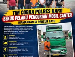 Tim Cobra Polres Karo Bekuk Pelaku Pencurian Mobil Canter, Diamankan di Pancur Batu