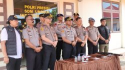 Kapolres Nias Selatan AKBP Alfian Tri Permadi, S.I.K., M.H. menggelar konferensi pers terkait pengungkapan kasus tindak pidana narkotika jenis sabu