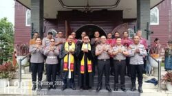 Kapolres Karo Gelar Minggu Kasih di GBKP Kota Kabanjahe, Ajak Jemaat Bersama Jaga Kamtibmas